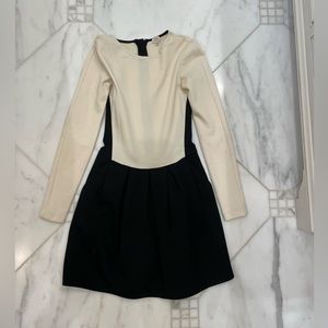 Wilfred black and white long sleeve pocket dress - Size 2